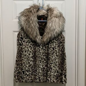 Adrienne Landau faux fur super soft  vest Sz M